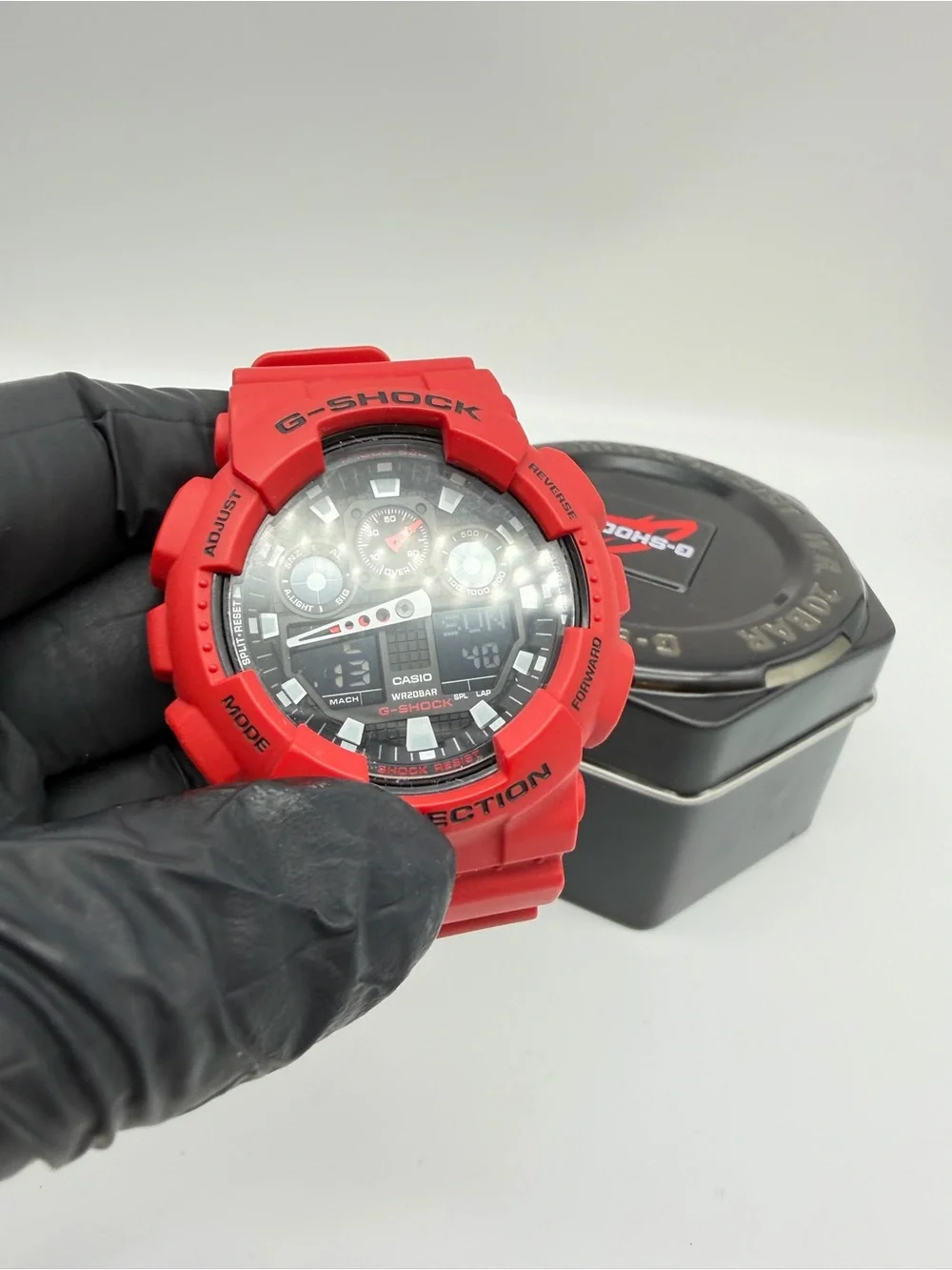 Casio G-SHOCK GA-100B-4A Red Analog Digital Watch